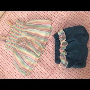 2 piece rainbow baby set